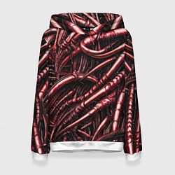 Женская толстовка Красные трубки чужих