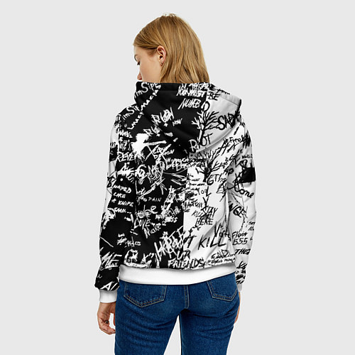 Женская толстовка Ферн и иероглифы / 3D-Белый – фото 4