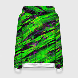 Женская толстовка Зеленые узоры паттерны