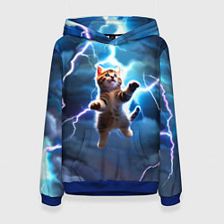 Женская толстовка Гром кот и молния