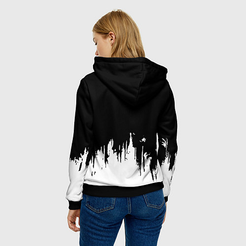 Женская толстовка Одни из нас зомби текстура / 3D-Черный – фото 4