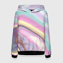 Женская толстовка Розово-голубой мрамор