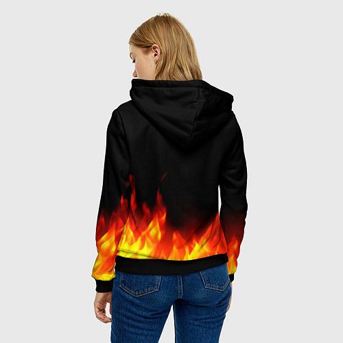 Женская толстовка Адский Пёс / 3D-Черный – фото 4