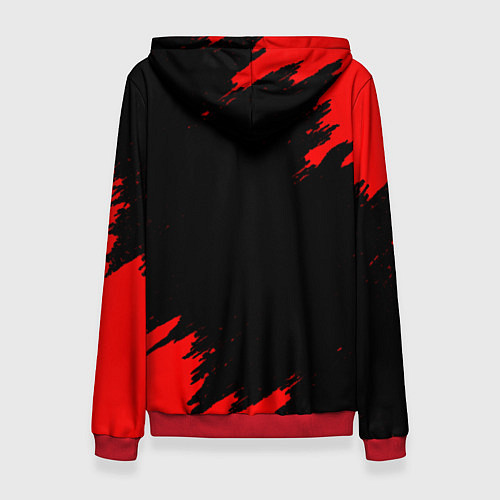 Женская толстовка Биомутант краски красные / 3D-Красный – фото 2