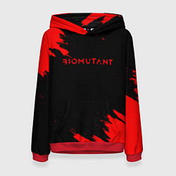 Женская толстовка Биомутант краски красные
