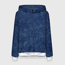 Женская толстовка Текстура тёмно-синий мелкие квадраты
