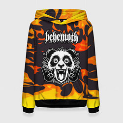 Женская толстовка Behemoth рок панда и огонь