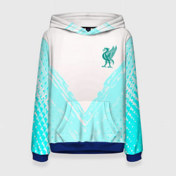 Толстовка-худи женская Liverpool logo texture fc, цвет: 3D-синий