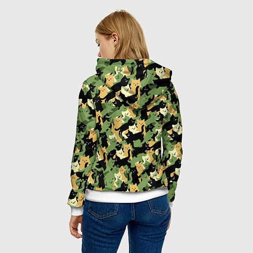 Женская толстовка Котофляж / 3D-Белый – фото 4