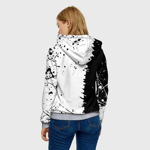 Женская толстовка The witcher краски текстура / 3D-Меланж – фото 4