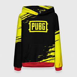 Женская толстовка Pubg текстура краски жёлтые