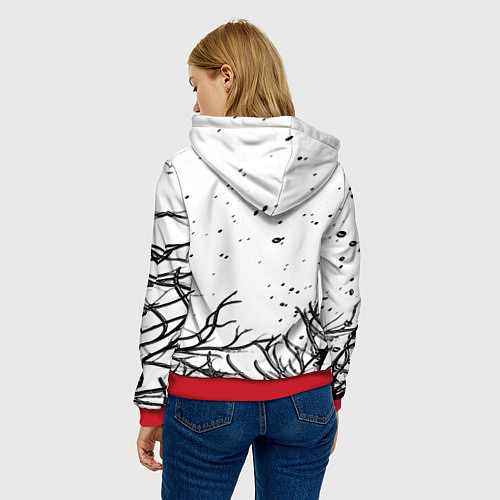 Женская толстовка AC DC steel bend / 3D-Красный – фото 4