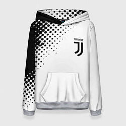 Толстовка-худи женская Juventus sport black geometry, цвет: 3D-меланж