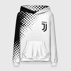 Толстовка-худи женская Juventus sport black geometry, цвет: 3D-белый