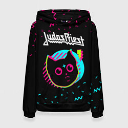 Женская толстовка Judas Priest - rock star cat