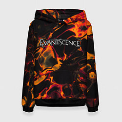 Женская толстовка Evanescence red lava