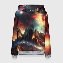 Женская толстовка Space landscape with mountains