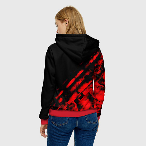 Женская толстовка Monaco sport grunge / 3D-Красный – фото 4
