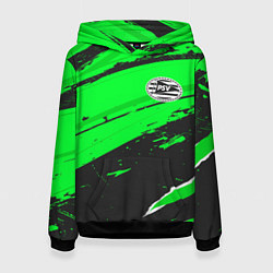 Толстовка-худи женская PSV sport green, цвет: 3D-черный