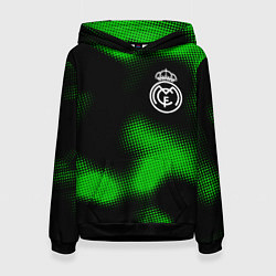 Толстовка-худи женская Real Madrid sport halftone, цвет: 3D-черный