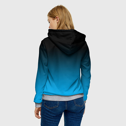 Женская толстовка Далматинец космонавт в открытом космосе / 3D-Меланж – фото 4