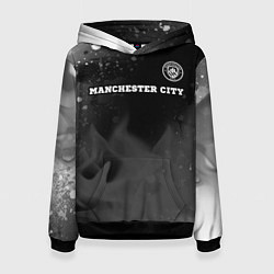 Женская толстовка Manchester City sport на темном фоне посередине