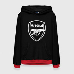 Женская толстовка Arsenal fc белое лого