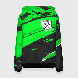 Толстовка-худи женская West Ham sport green, цвет: 3D-черный