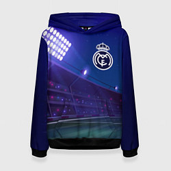 Толстовка-худи женская Real Madrid ночное поле, цвет: 3D-черный
