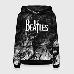 Толстовка-худи женская The Beatles black graphite, цвет: 3D-черный