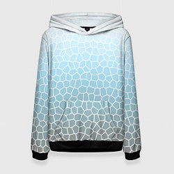 Женская толстовка Светлый серо-голубой паттерн мозаика