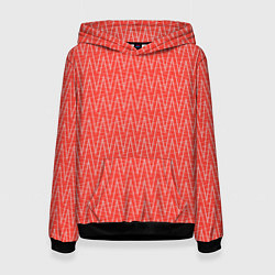 Женская толстовка Светлый красный треугольные полосы