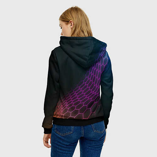 Женская толстовка Sporting футбольная сетка / 3D-Черный – фото 4