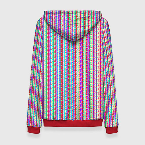 Женская толстовка Искажённые цветные полосы / 3D-Красный – фото 2