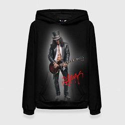 Толстовка-худи женская Слэш музыкант группы Guns N Roses, цвет: 3D-черный