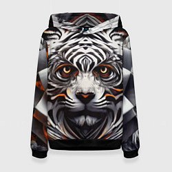 Женская толстовка Абстракция: тигр