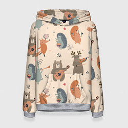 Женская толстовка Животные с инструментами