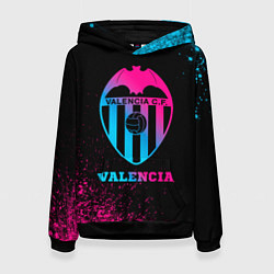 Толстовка-худи женская Valencia - neon gradient, цвет: 3D-черный