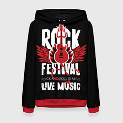 Женская толстовка Rock festival - live music