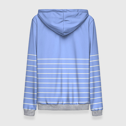 Женская толстовка Светлый сиреневый с белыми полосами / 3D-Меланж – фото 2