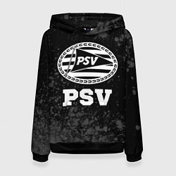 Толстовка-худи женская PSV sport на темном фоне, цвет: 3D-черный
