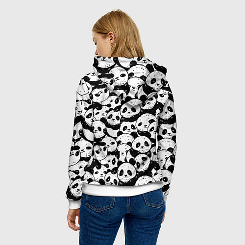 Женская толстовка Выходной господина злодея с пандами / 3D-Белый – фото 4