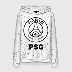 Толстовка-худи женская PSG sport на светлом фоне, цвет: 3D-белый