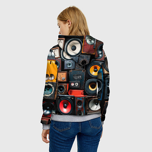 Женская толстовка Audio speaker / 3D-Меланж – фото 4