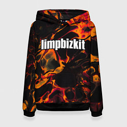 Толстовка-худи женская Limp Bizkit red lava, цвет: 3D-черный