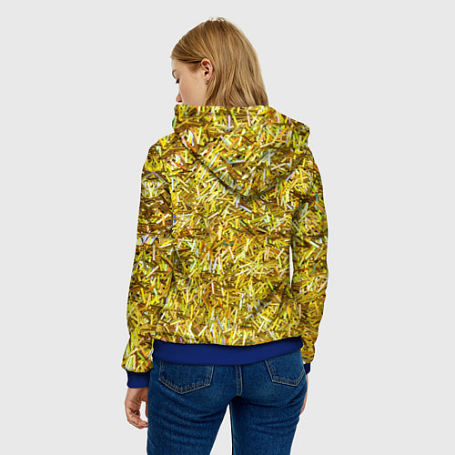 Женская толстовка Золотые ленточки / 3D-Синий – фото 4