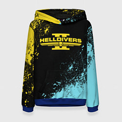 Толстовка-худи женская Helldivers 2: Skull Logo, цвет: 3D-синий