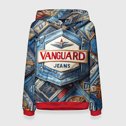 Женская толстовка Vanguard denim patchwork - ai art