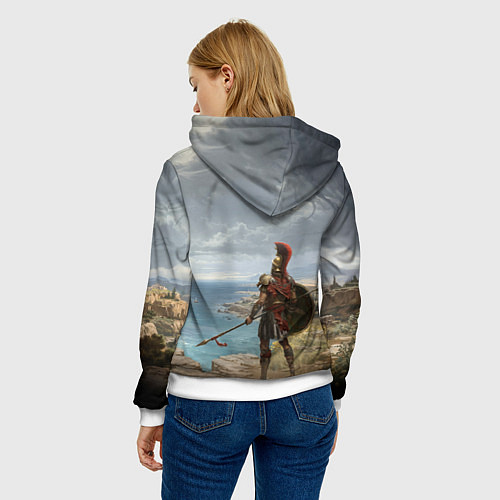 Женская толстовка Герой titan quest 2 / 3D-Белый – фото 4