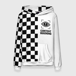 Женская толстовка Content Warning шашечки